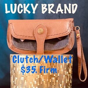 LUCKY BRAND Leather Wristlet /Wallet